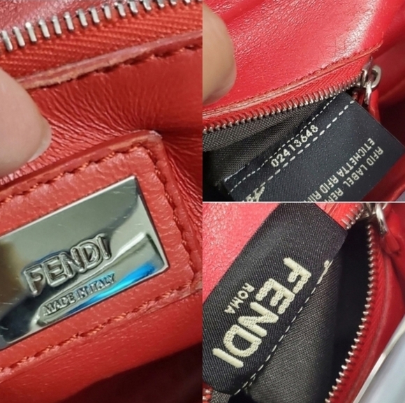 Fendi Mini Peekaboo Top Handle Bag Calf Leather - Picture 11 of 16